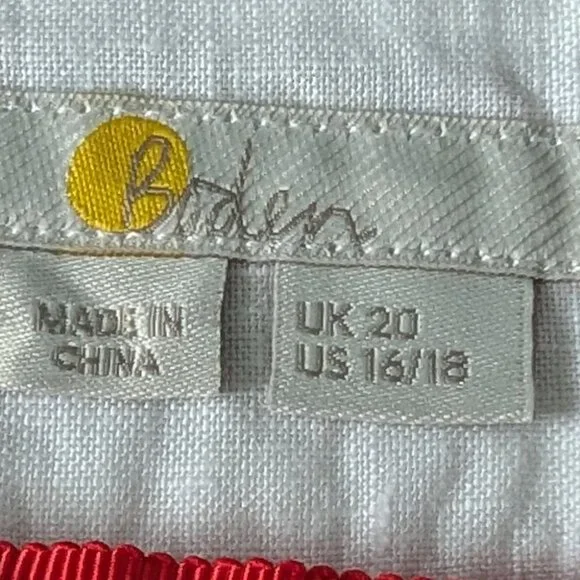 EUC Linen Boden Embroidered Skirt US 16/18 - Picture 3 of 8